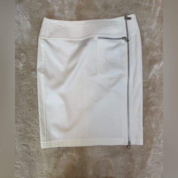 Ralph Lauren White Zippered Pencil Skirt - Picture 1 of 4